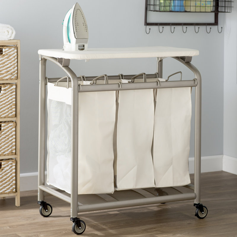 The Twillery Co. Laundry Sorter Hamper with Folding Table & Reviews desk Wayfair